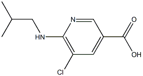 5-chloro-6-[(2-methylpropyl)amino]pyridine-3-carboxylic acid Struktur