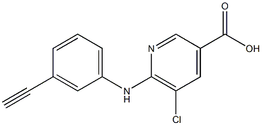 5-chloro-6-[(3-ethynylphenyl)amino]pyridine-3-carboxylic acid Struktur