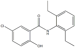 5-chloro-N-(2,6-diethylphenyl)-2-hydroxybenzamide Struktur