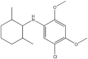 5-chloro-N-(2,6-dimethylcyclohexyl)-2,4-dimethoxyaniline Struktur