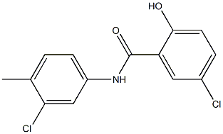 5-chloro-N-(3-chloro-4-methylphenyl)-2-hydroxybenzamide Struktur