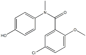 5-chloro-N-(4-hydroxyphenyl)-2-methoxy-N-methylbenzamide Struktur