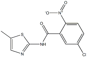 5-chloro-N-(5-methyl-1,3-thiazol-2-yl)-2-nitrobenzamide Struktur