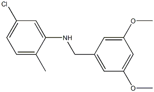 5-chloro-N-[(3,5-dimethoxyphenyl)methyl]-2-methylaniline Struktur