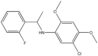 5-chloro-N-[1-(2-fluorophenyl)ethyl]-2,4-dimethoxyaniline Struktur