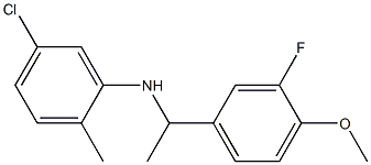 5-chloro-N-[1-(3-fluoro-4-methoxyphenyl)ethyl]-2-methylaniline Struktur