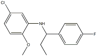 5-chloro-N-[1-(4-fluorophenyl)propyl]-2-methoxyaniline Struktur