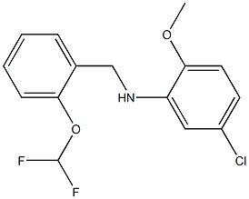 5-chloro-N-{[2-(difluoromethoxy)phenyl]methyl}-2-methoxyaniline Struktur