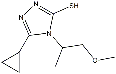 5-cyclopropyl-4-(1-methoxypropan-2-yl)-4H-1,2,4-triazole-3-thiol Struktur