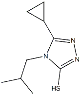 5-cyclopropyl-4-(2-methylpropyl)-4H-1,2,4-triazole-3-thiol Struktur