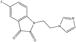 5-fluoro-1-[2-(1H-imidazol-1-yl)ethyl]-2,3-dihydro-1H-indole-2,3-dione Struktur