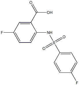 5-fluoro-2-[(4-fluorobenzene)sulfonamido]benzoic acid Struktur