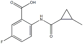 5-fluoro-2-{[(2-methylcyclopropyl)carbonyl]amino}benzoic acid Struktur