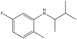 5-fluoro-2-methyl-N-(3-methylbutan-2-yl)aniline Struktur