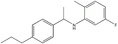 5-fluoro-2-methyl-N-[1-(4-propylphenyl)ethyl]aniline Struktur