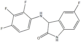 5-fluoro-3-[(2,3,4-trifluorophenyl)amino]-2,3-dihydro-1H-indol-2-one Struktur