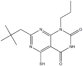 5-mercapto-7-neopentyl-1-propylpyrimido[4,5-d]pyrimidine-2,4(1H,3H)-dione Struktur