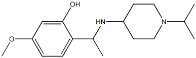 5-methoxy-2-(1-{[1-(propan-2-yl)piperidin-4-yl]amino}ethyl)phenol Struktur