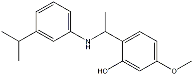 5-methoxy-2-(1-{[3-(propan-2-yl)phenyl]amino}ethyl)phenol Struktur