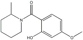 5-methoxy-2-[(2-methylpiperidin-1-yl)carbonyl]phenol Struktur