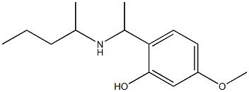 5-methoxy-2-[1-(pentan-2-ylamino)ethyl]phenol Struktur