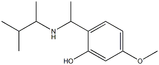 5-methoxy-2-{1-[(3-methylbutan-2-yl)amino]ethyl}phenol Struktur