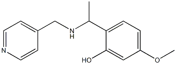 5-methoxy-2-{1-[(pyridin-4-ylmethyl)amino]ethyl}phenol Struktur