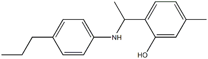 5-methyl-2-{1-[(4-propylphenyl)amino]ethyl}phenol Struktur