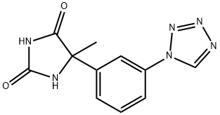 5-methyl-5-[3-(1H-1,2,3,4-tetrazol-1-yl)phenyl]imidazolidine-2,4-dione Struktur