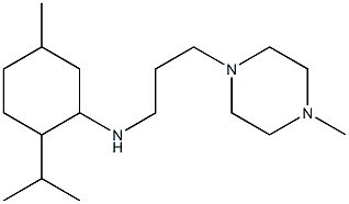 5-methyl-N-[3-(4-methylpiperazin-1-yl)propyl]-2-(propan-2-yl)cyclohexan-1-amine Struktur