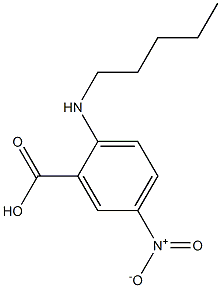 5-nitro-2-(pentylamino)benzoic acid Struktur