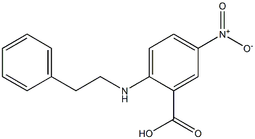 5-nitro-2-[(2-phenylethyl)amino]benzoic acid Struktur