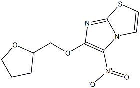 5-nitro-6-(tetrahydrofuran-2-ylmethoxy)imidazo[2,1-b][1,3]thiazole Struktur