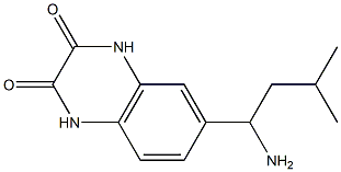 6-(1-amino-3-methylbutyl)-1,2,3,4-tetrahydroquinoxaline-2,3-dione Struktur