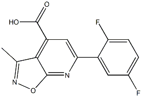 6-(2,5-difluorophenyl)-3-methylisoxazolo[5,4-b]pyridine-4-carboxylic acid Struktur