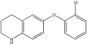 6-(2-chlorophenoxy)-1,2,3,4-tetrahydroquinoline Struktur