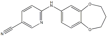 6-(3,4-dihydro-2H-1,5-benzodioxepin-7-ylamino)nicotinonitrile Struktur