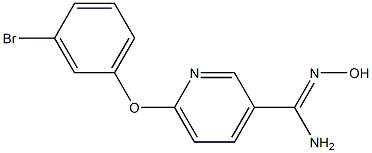 6-(3-bromophenoxy)-N'-hydroxypyridine-3-carboximidamide Struktur