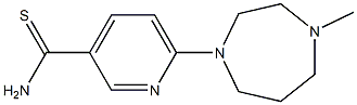 6-(4-methyl-1,4-diazepan-1-yl)pyridine-3-carbothioamide Struktur