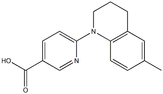 6-(6-methyl-1,2,3,4-tetrahydroquinolin-1-yl)pyridine-3-carboxylic acid Struktur