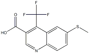 6-(methylthio)-4-(trifluoromethyl)quinoline-3-carboxylic acid Struktur