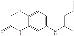 6-(pentan-2-ylamino)-3,4-dihydro-2H-1,4-benzoxazin-3-one Struktur