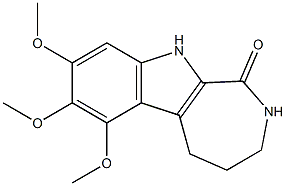 6,7,8-trimethoxy-1H,2H,3H,4H,5H,10H-azepino[3,4-b]indol-1-one Struktur