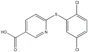 6-[(2,5-dichlorophenyl)sulfanyl]pyridine-3-carboxylic acid Struktur