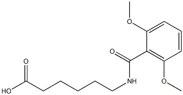 6-[(2,6-dimethoxyphenyl)formamido]hexanoic acid Struktur