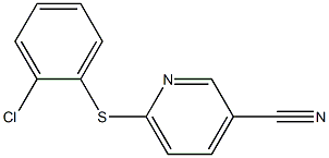 6-[(2-chlorophenyl)sulfanyl]pyridine-3-carbonitrile Struktur