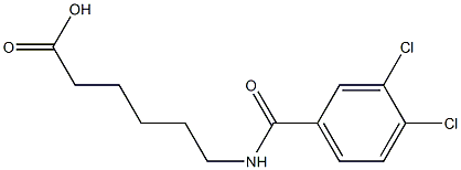 6-[(3,4-dichlorophenyl)formamido]hexanoic acid Struktur