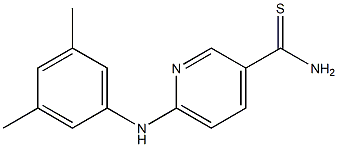 6-[(3,5-dimethylphenyl)amino]pyridine-3-carbothioamide Struktur