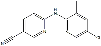 6-[(4-chloro-2-methylphenyl)amino]pyridine-3-carbonitrile Struktur