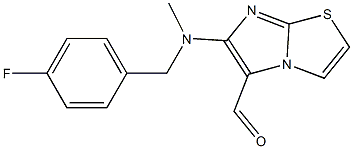 6-[(4-fluorobenzyl)(methyl)amino]imidazo[2,1-b][1,3]thiazole-5-carbaldehyde Struktur